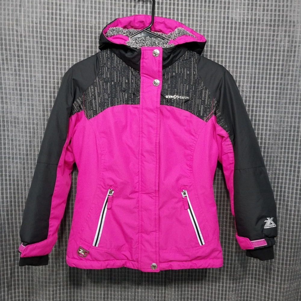 ZeroXposur Camellia Winter Jacket Weather Resistant Kids 10/12 Pink Black
